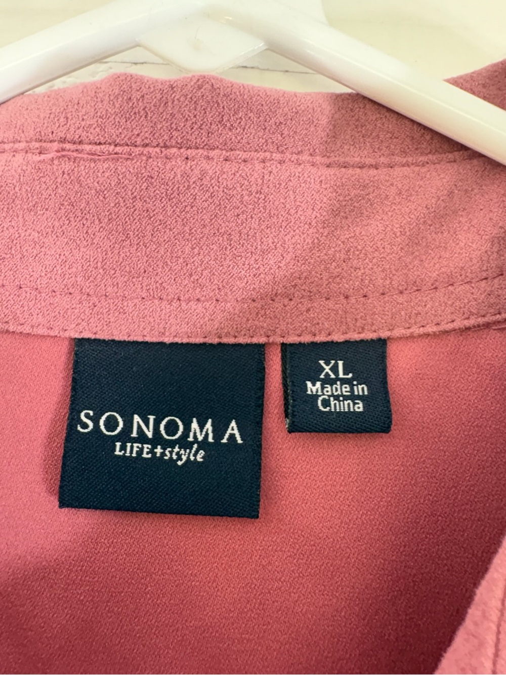 Sonoma Dusty Rose Zip-Front Jean Jacket 3492 - Picture 3 of 12